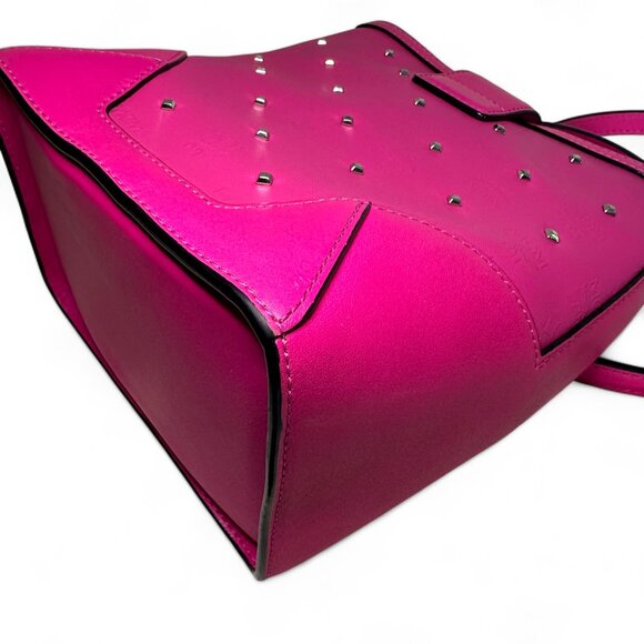 MCM Pink Leather Crossbody With Studs - Picture 4 of 16